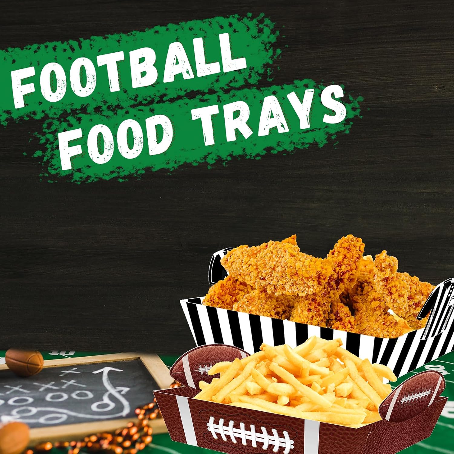 Thumbnail 4 de CMUSKO SH-1 Football Paper Food Trays, 48 Count, Oil- and Water-Resistant