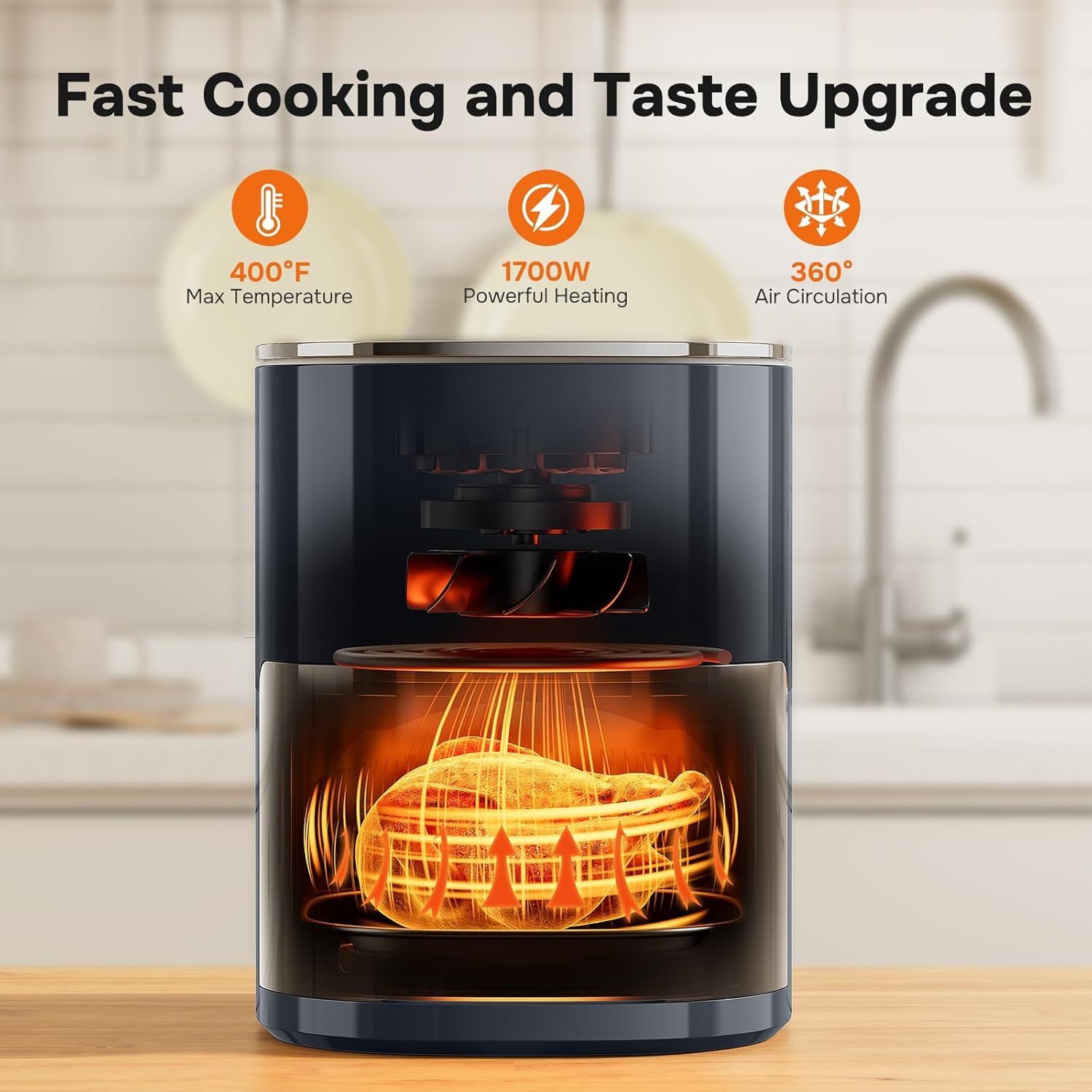 Thumbnail 2 de Simple Deluxe 12-in-1 Air Fryer (6.34 Qt) with Digital Presets and Visible Window, 1700W