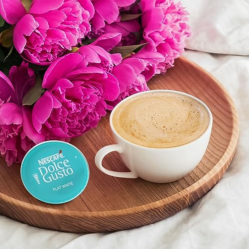 Detalle de Nescafé Dolce Gusto Flat White Coffee Pods – 16 Pods, Multipack of 3