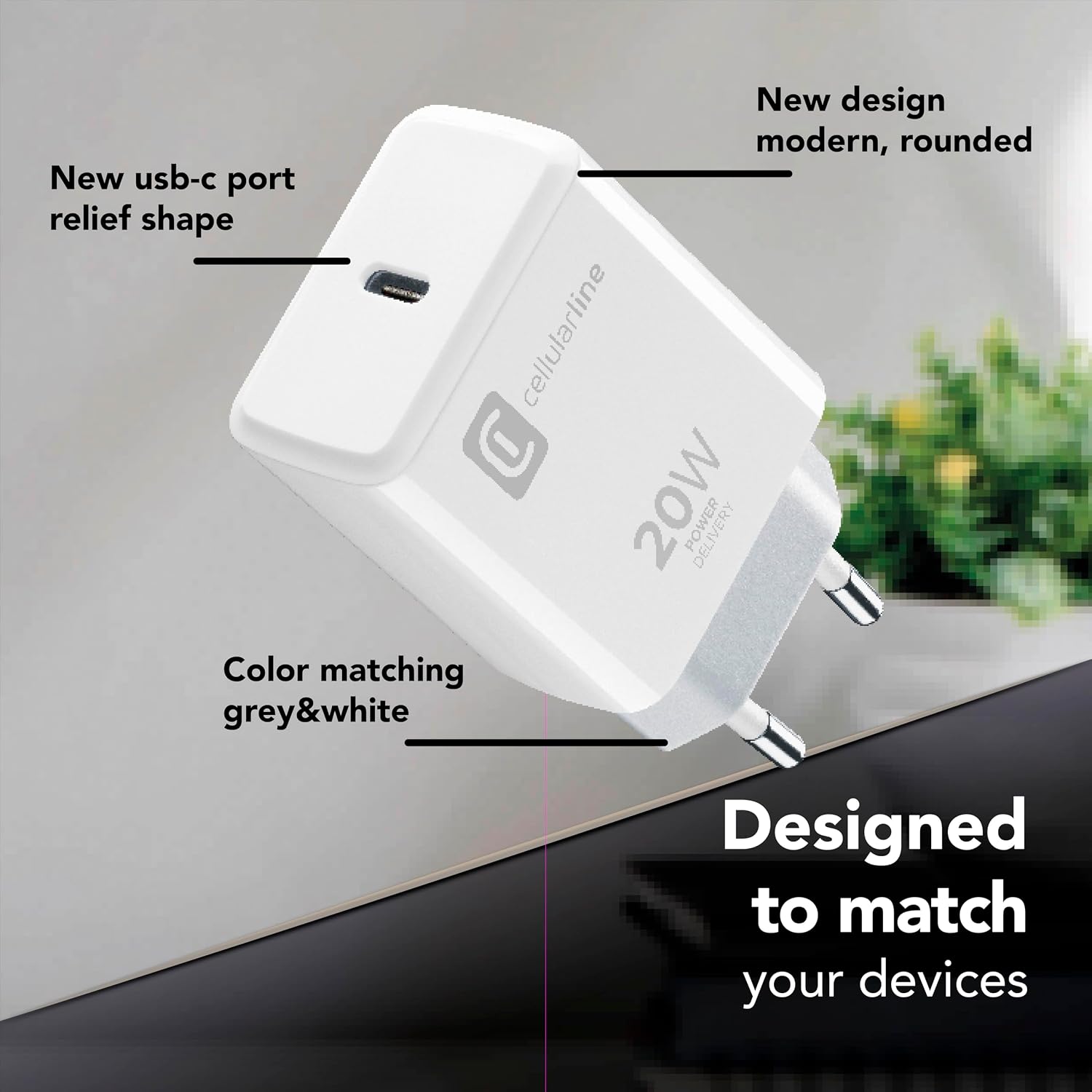 Thumbnail 1 de cellularline Caricabatterie USB‑C 20W per iPhone