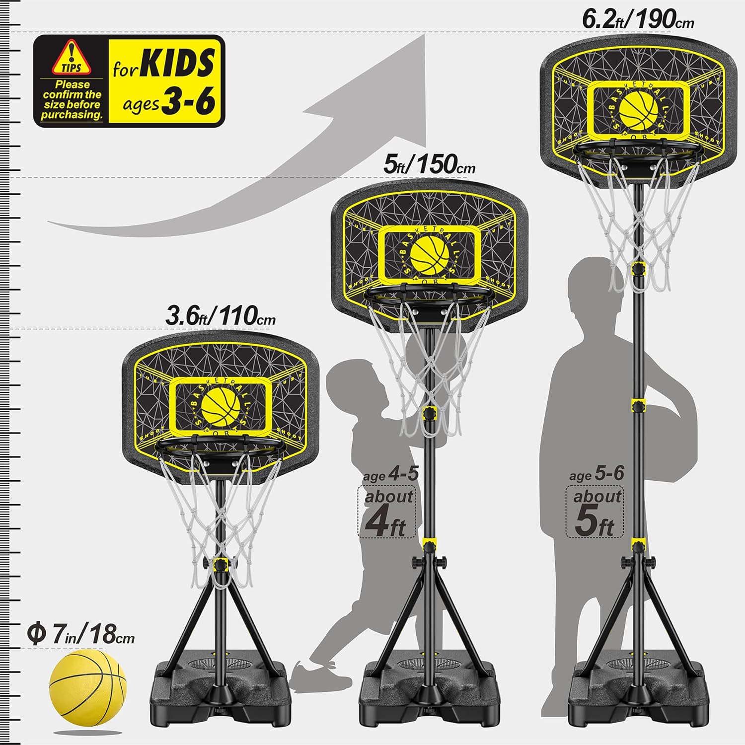 Detalle de Cestino basket GILIKOKO 110-190 cm