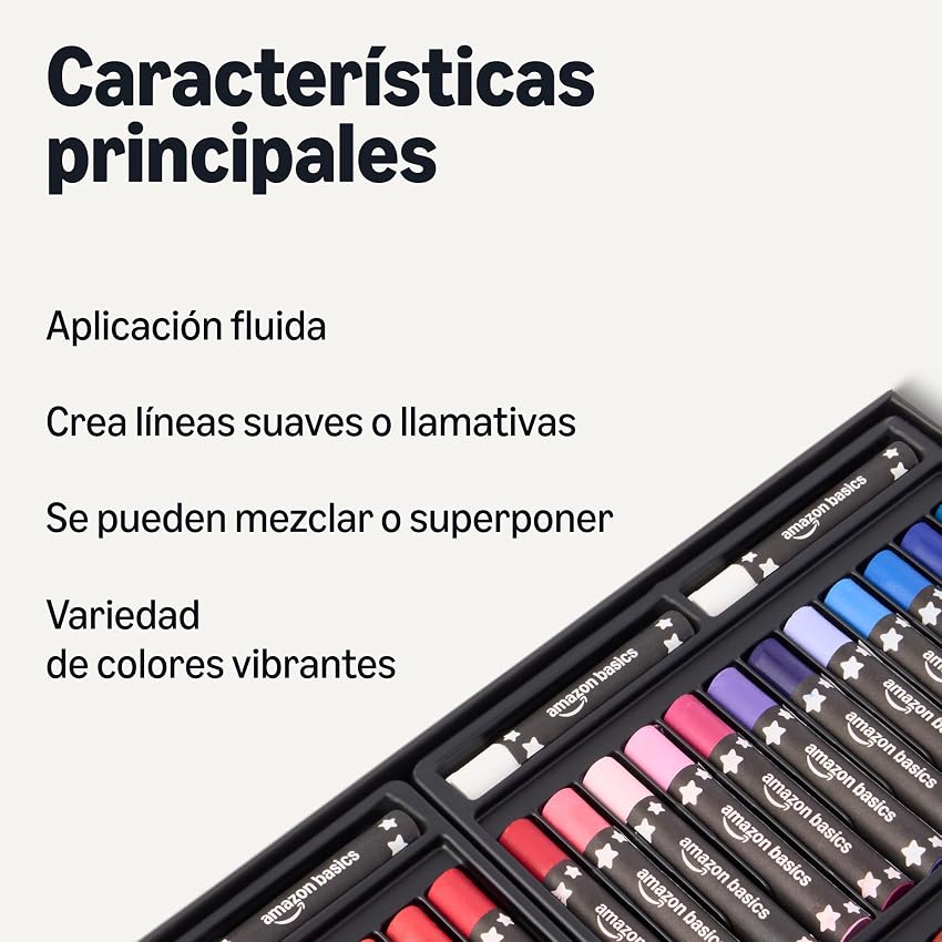 Detalle 2 de Amazon Basics Juego de pasteles al óleo 48 colores 🎨