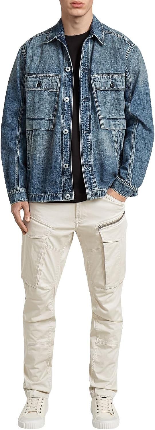 Detalle de G-STAR RAW Rovic Zip 3D Regular Tapered – męskie spodnie cargo