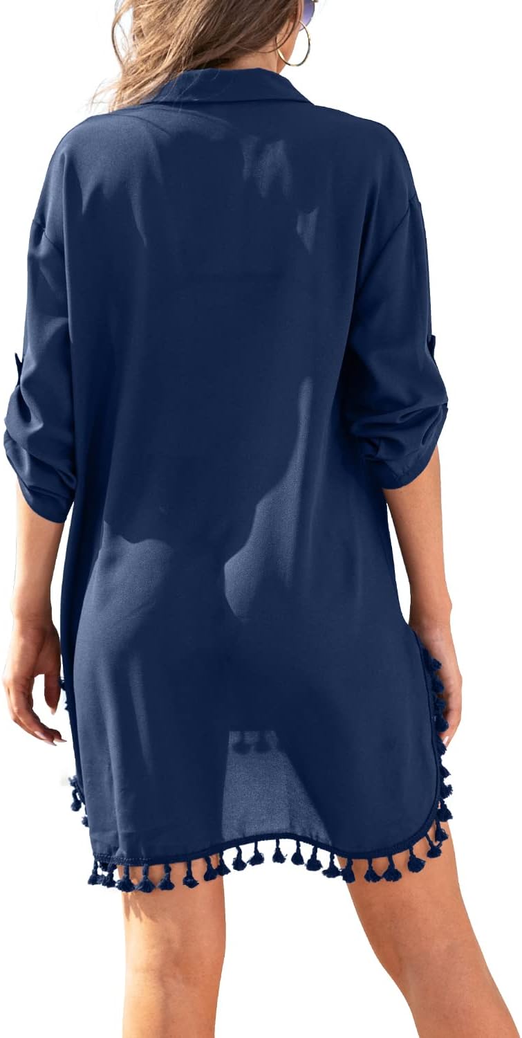 Thumbnail 2 de Yincro Swimsuit Cover-Up Shirt in Polyester