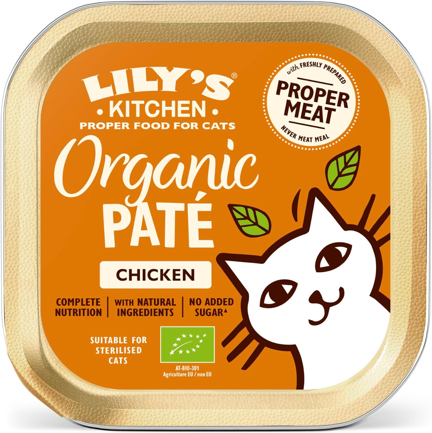 Detalle de Lily's Kitchen Nassfutter-Schale für Katzen – Bio-Huhn, getreidefrei, 19 x 85 g
