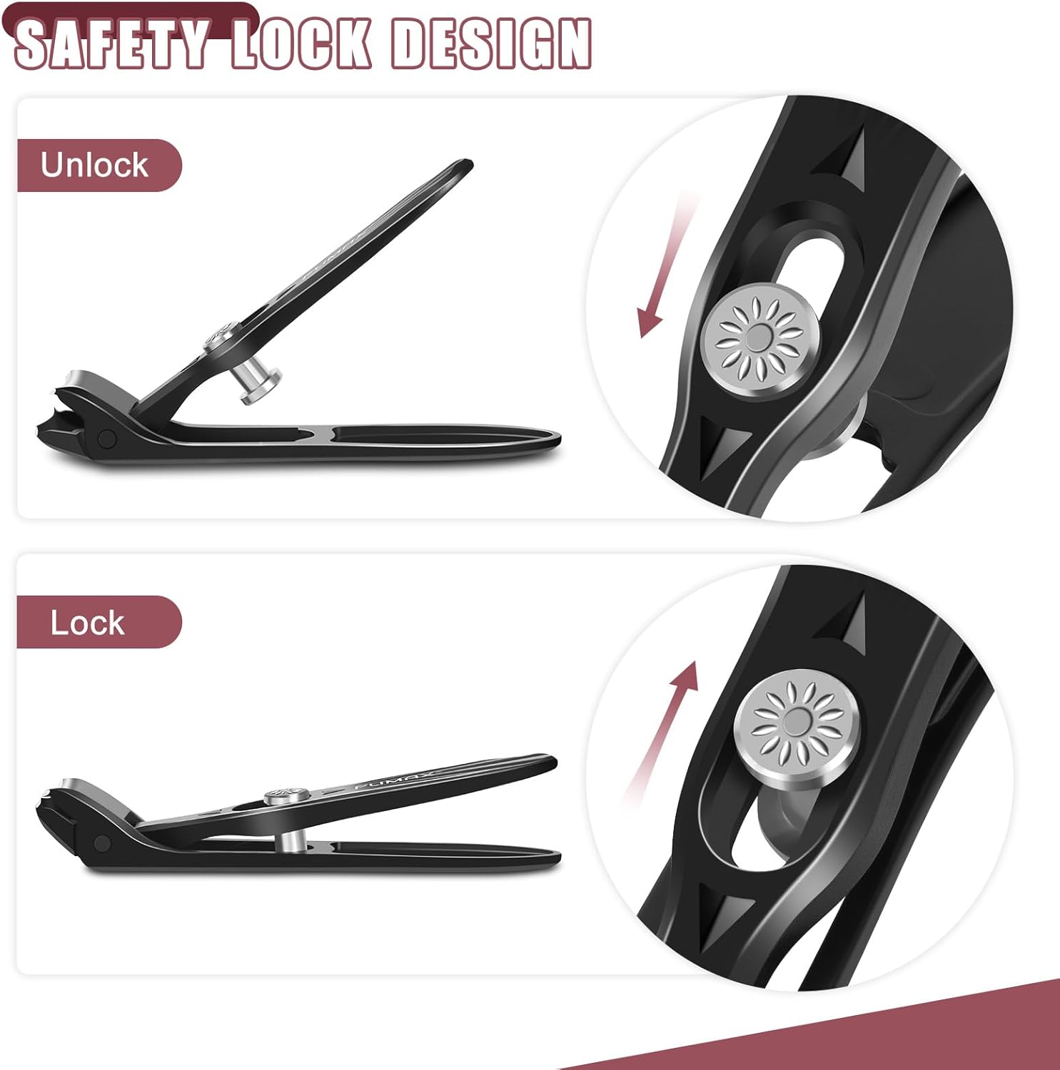 Detalle de Toe Nail Clippers for Thick Nails with Catcher — 2026 Updated Large Angled Nail Clippers for Seniors