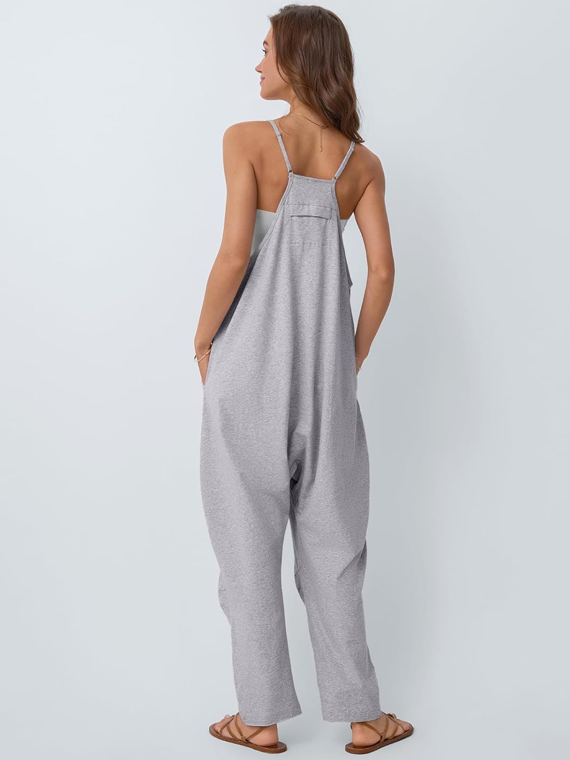 Detalle de AUTOMET Jumpsuits for Women: Casual Summer Overalls with Pockets