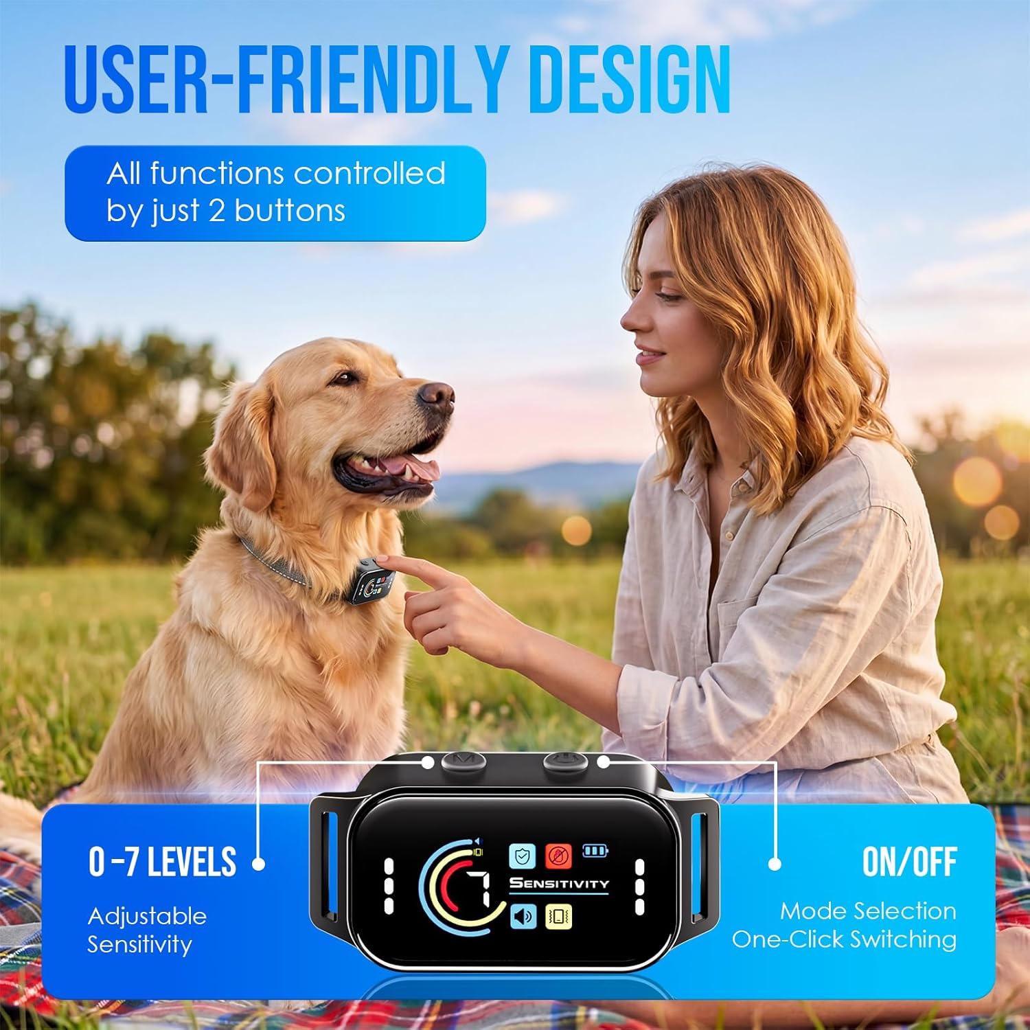 Detalle de Koguzl Dog Bark Collar 2 Pack: Humane Auto Anti-Barking Training for All Sizes