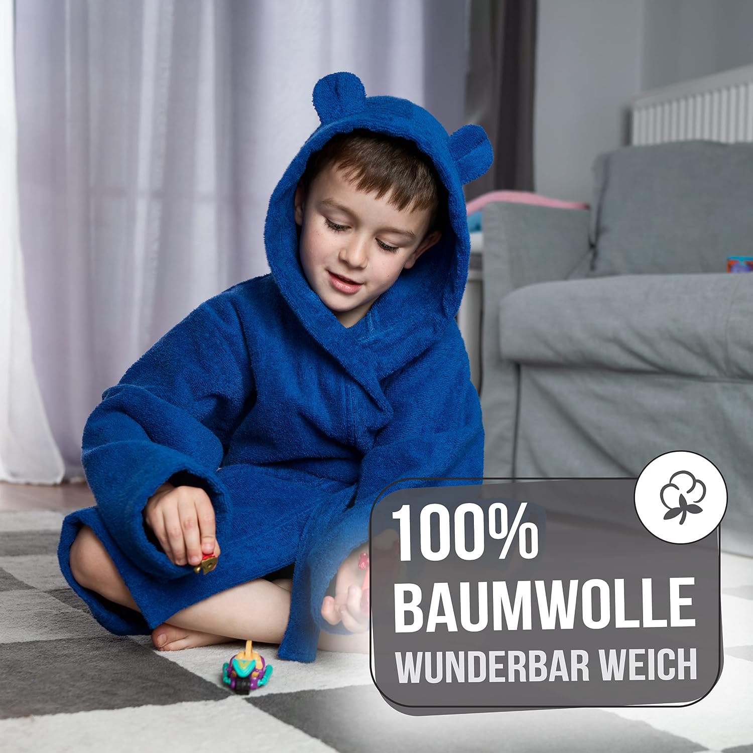 Detalle 2 de Twinzen Kinderbademantel mit 360 gsm