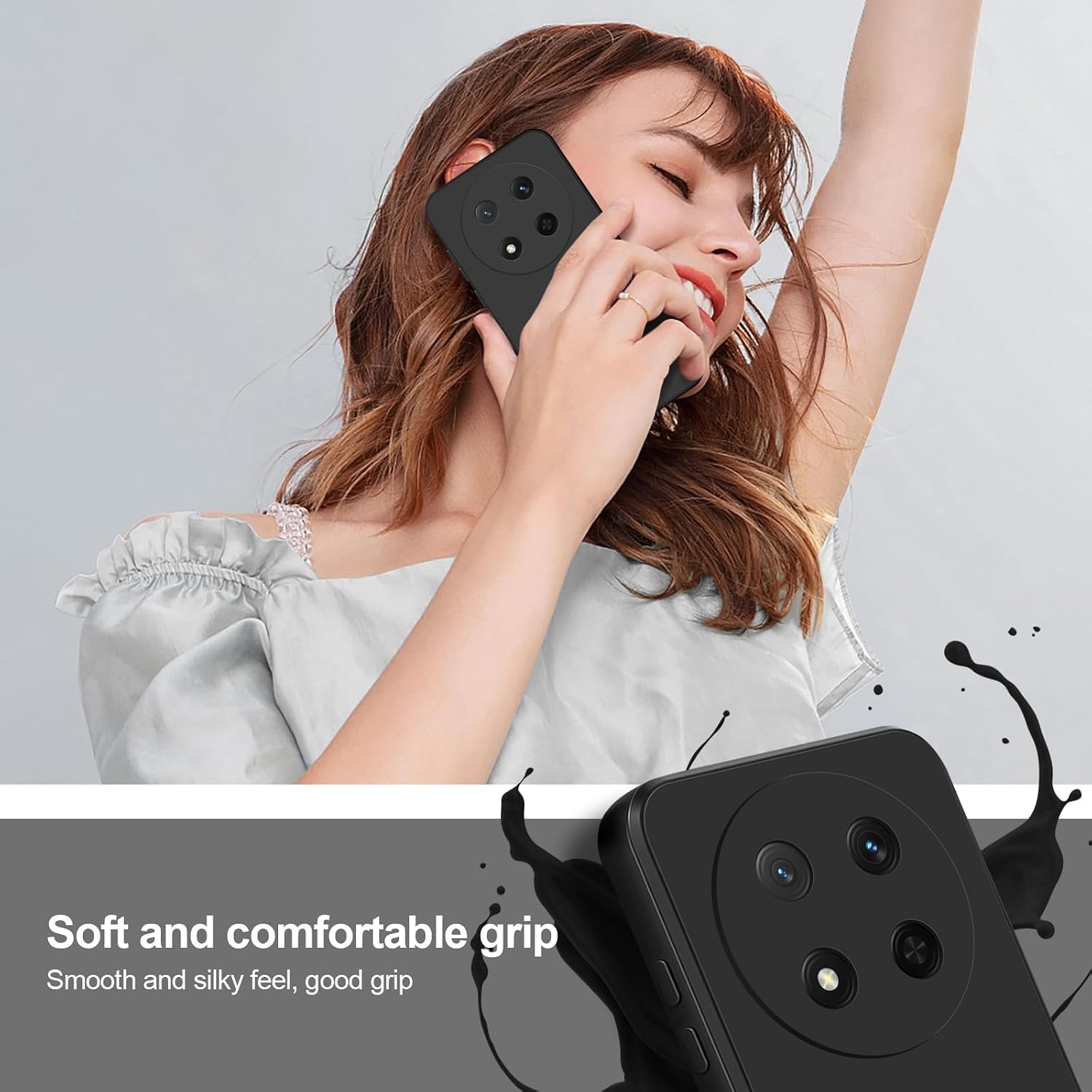 Detalle 2 de Btstring Case for Honor Magic 7 Lite – Soft Silicone Case with Upgraded Camera Protection