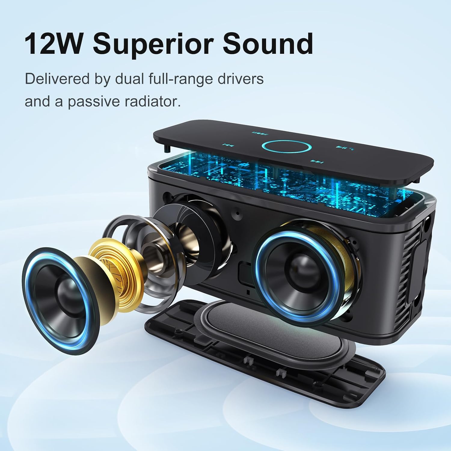 Detalle 2 de DOSS SoundBox Touch 12W Bluetooth Speaker 🔊