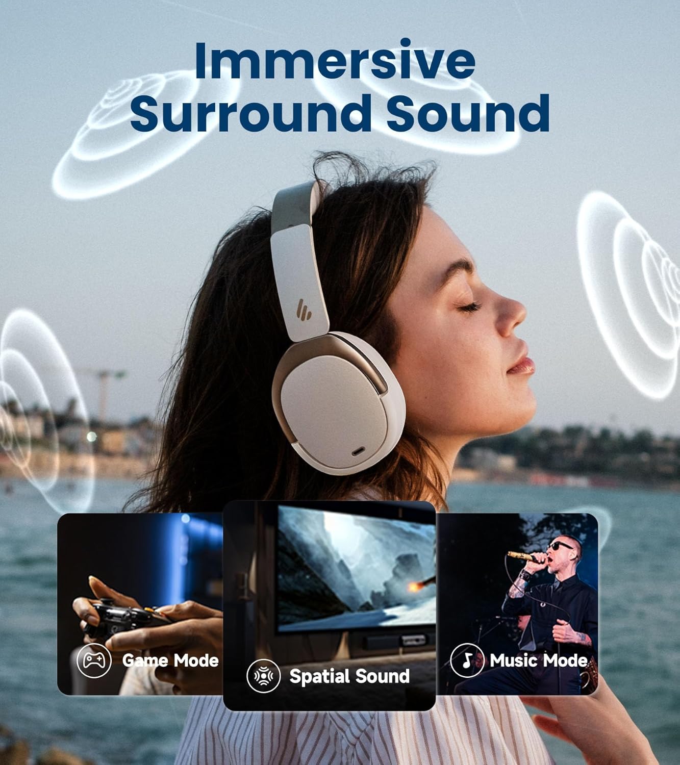 Thumbnail 3 de Edifier WH950NB Gen 2 ANC headphones, 80H playtime