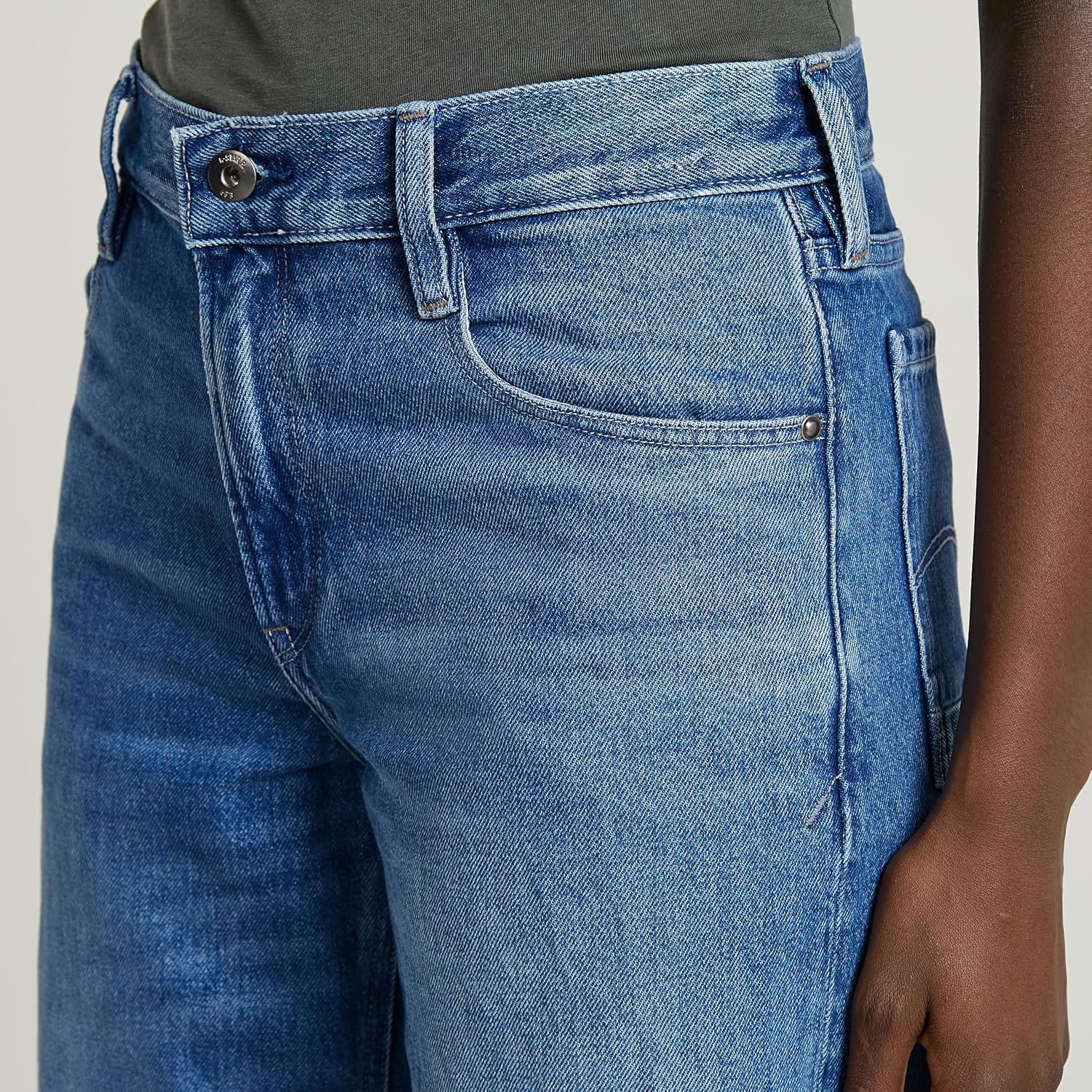 Detalle de G-Star Damen Judee Loose Low Waist Jeans mit Hosenschlitz und Reißverschluss