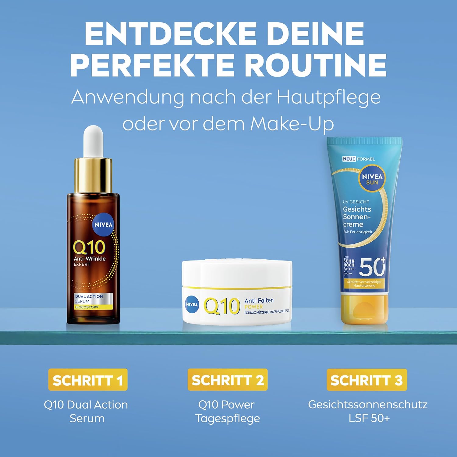 Detalle 2 de NIVEA SUN UV Gesicht Gesichts-Sonnencreme mit LSF 50+ – 24h Feuchtigkeitspflege, PA++++, 40 ml