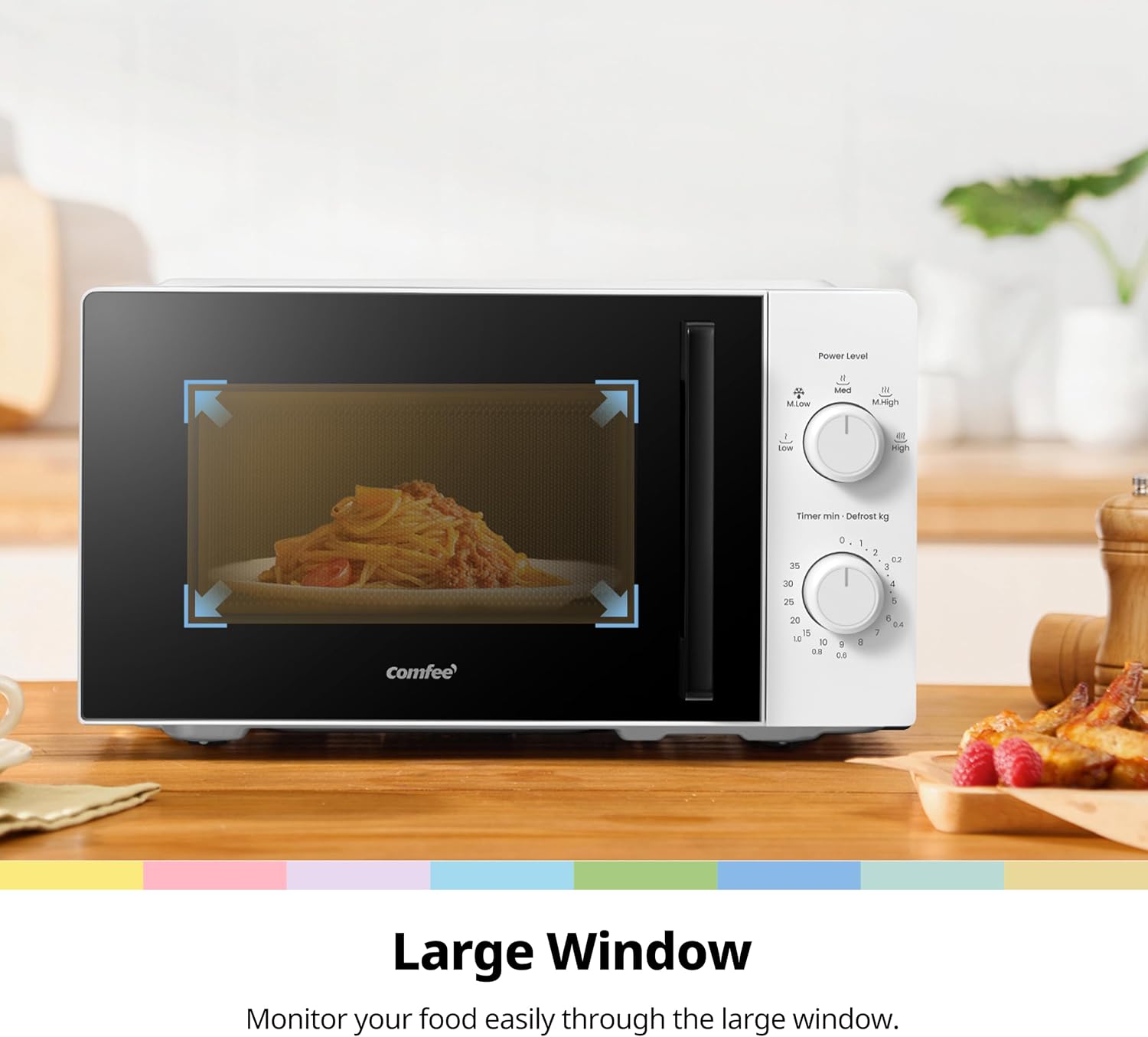 Thumbnail 2 de COMFEE' 20L Compact White Microwave Oven (CMO-MM20L2NFPF(WH))