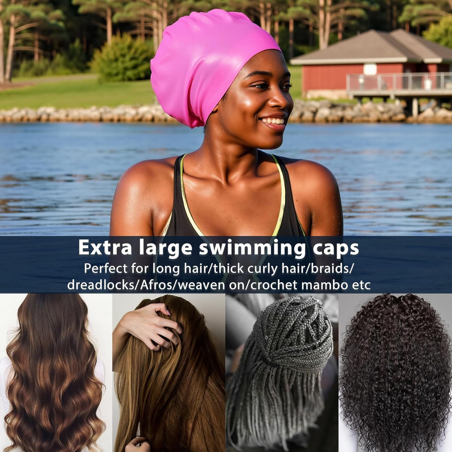 Detalle 1 de Dizokizo Silicone Swim Cap