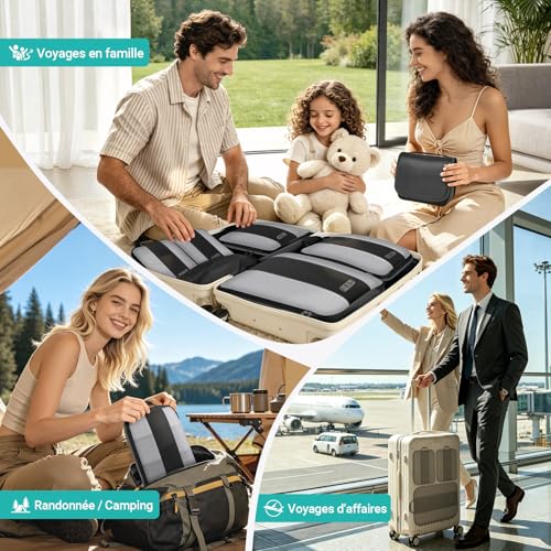 Thumbnail 7 de Organisateur Valise 8 Pièces Estaviva – Pack Compression Voyage en Polyester Premium