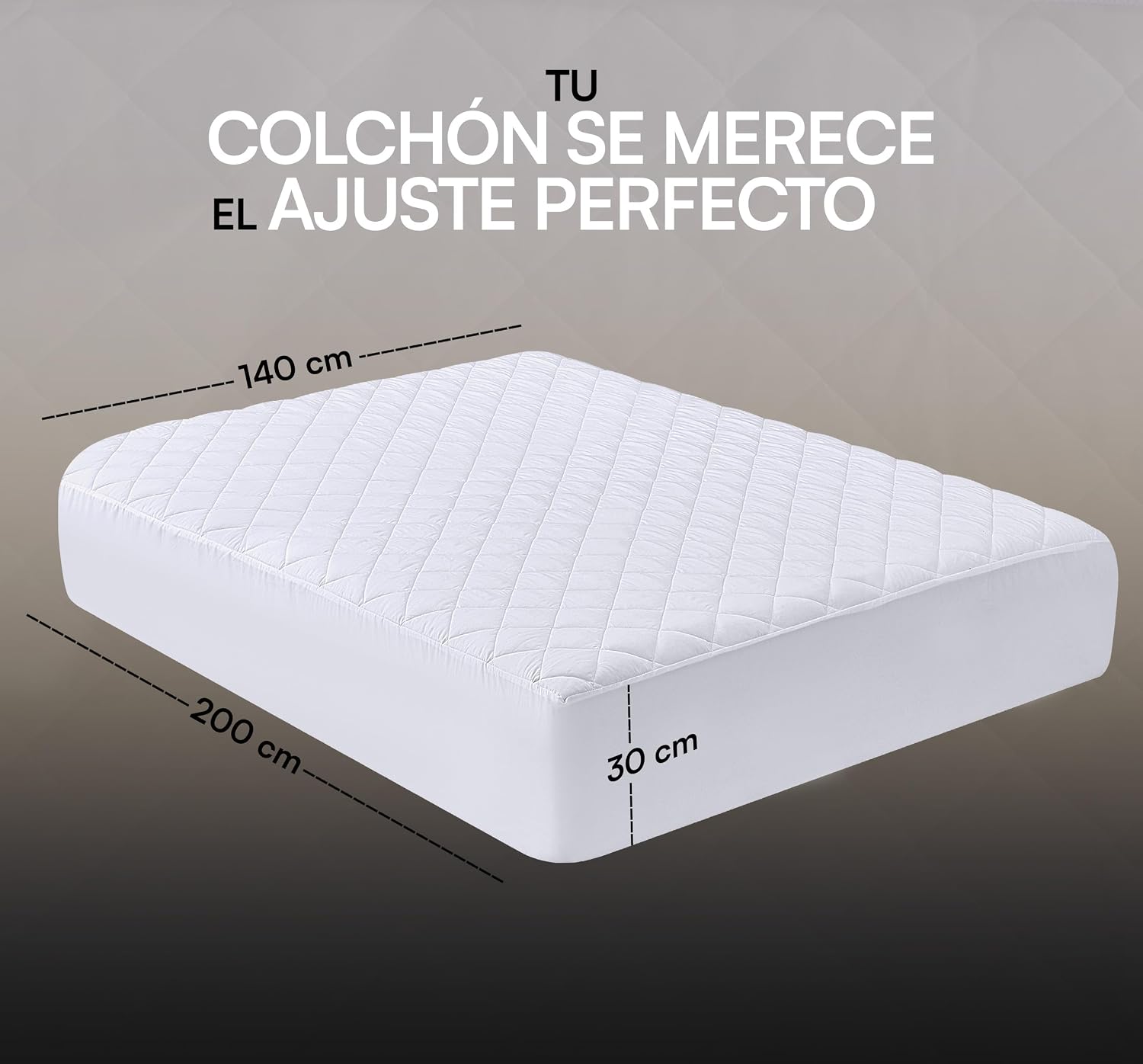 Thumbnail 1 de Utopia Bedding Protector de colchón Acolchado 140x200 cm
