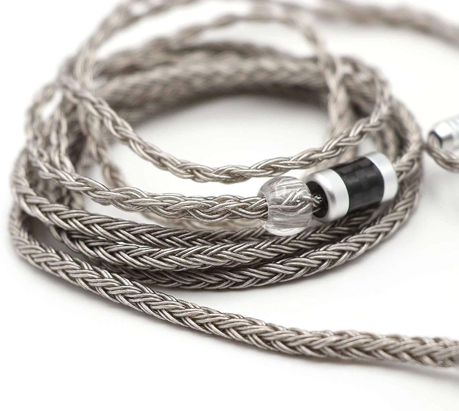 Detalle de Tripowin Zonie IEM câble SPC argenté 16 brins (1,25 m) pour écouteurs avec 2 broches 0,78 mm ou 4,4 mm