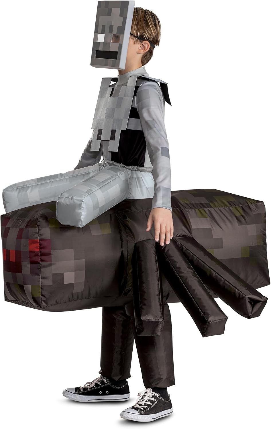 Detalle de Minecraft Spider Jockey-kostuum voor kinderen, opblaasbaar en unisex