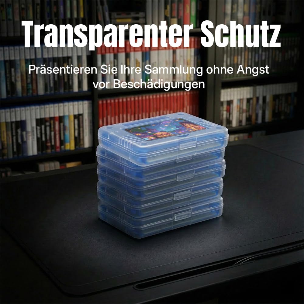 Detalle de Mcbazel 10 Stück Spielhüllen für Game Boy Advance, SP und Micro – transparente Schutzboxen