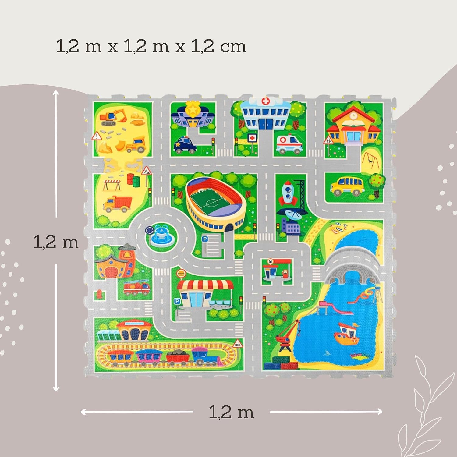 Thumbnail 1 de Straße Puzzlematte Baby 1,2x1,2 m