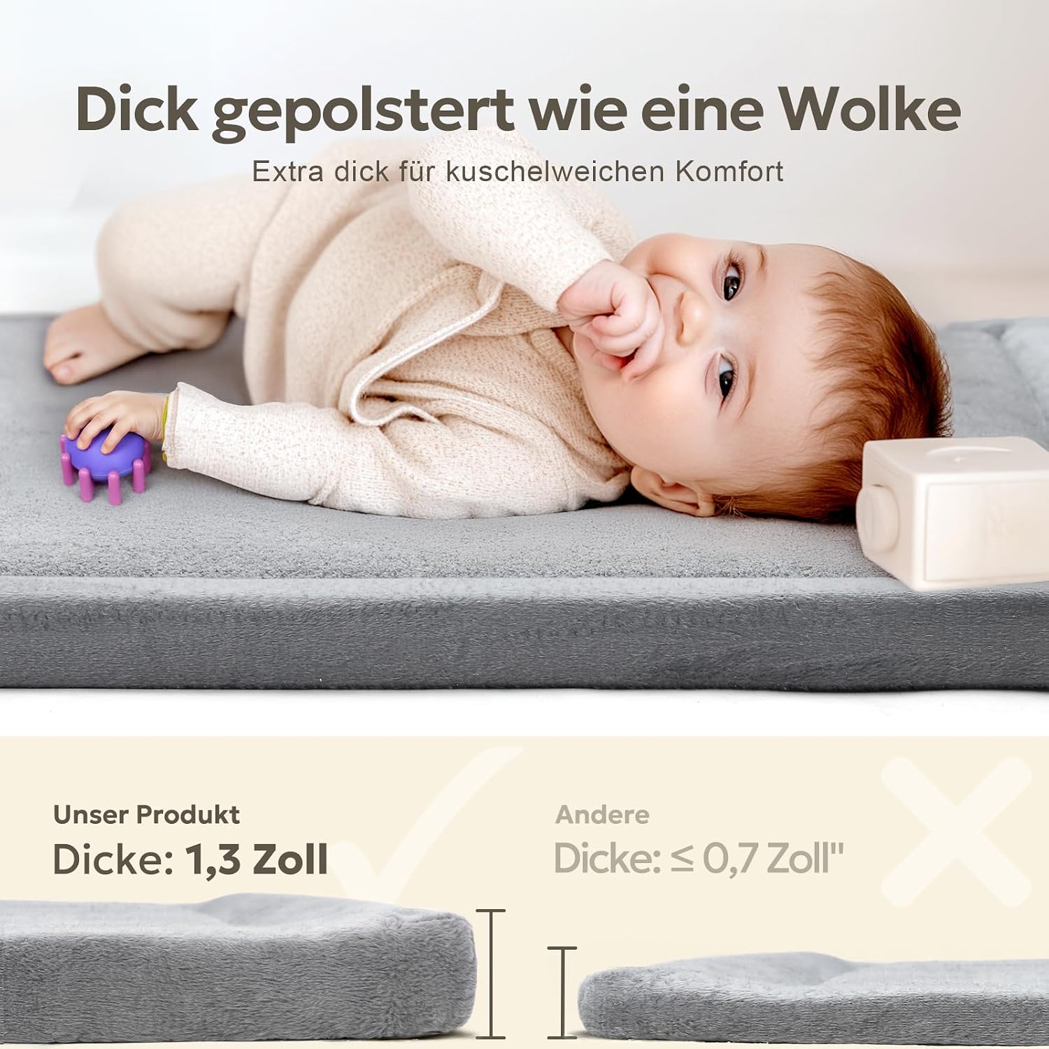Thumbnail 2 de Mallify Spielmatte Baby 127x127x3,3cm
