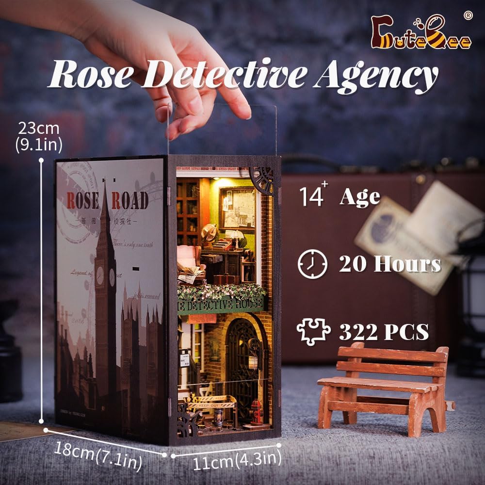 Detalle 1 de CUTEBEE Book Nook Kit Casa Delle Bambole