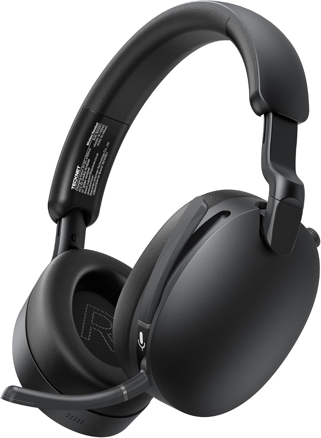 Detalle de TECKNET Hybrid ANC Kopfhörer V5.4 Bluetooth: Vielseitiger Over-Ear-Kopfhörer mit ANC, Dual-Device-Übertragung und 100 Std. Laufzeit