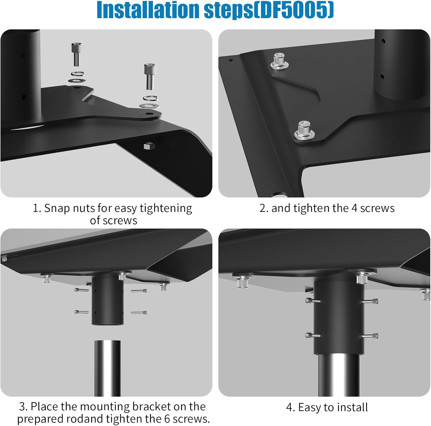 Detalle de Starlink Flat High Performance Pipe Adapter and Mounting Kit (TuoBak) for Starlink Antenna