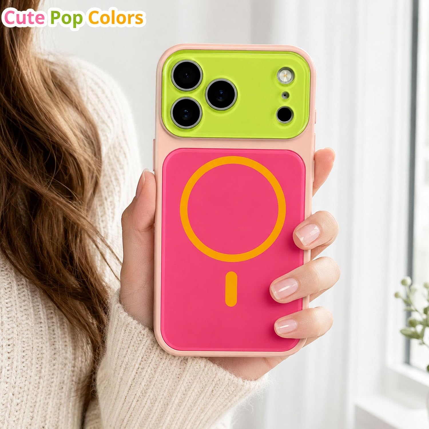 Thumbnail 6 de EKELYVIA iPhone 15 Pro Max Case, Pink TPU with Camera Protection and MagSafe Charging