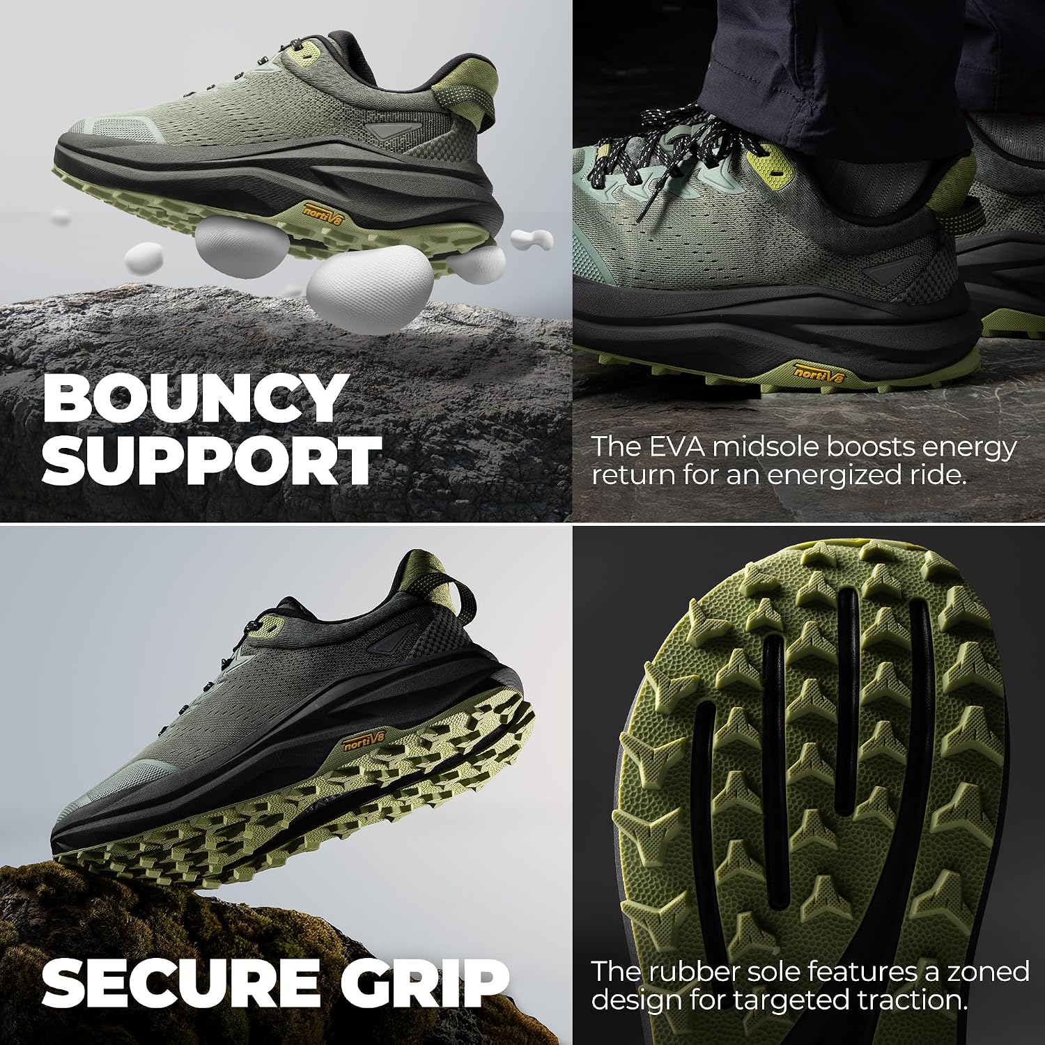 Thumbnail 3 de NORTIV 8 Wide Toe Box Trail Running Shoes