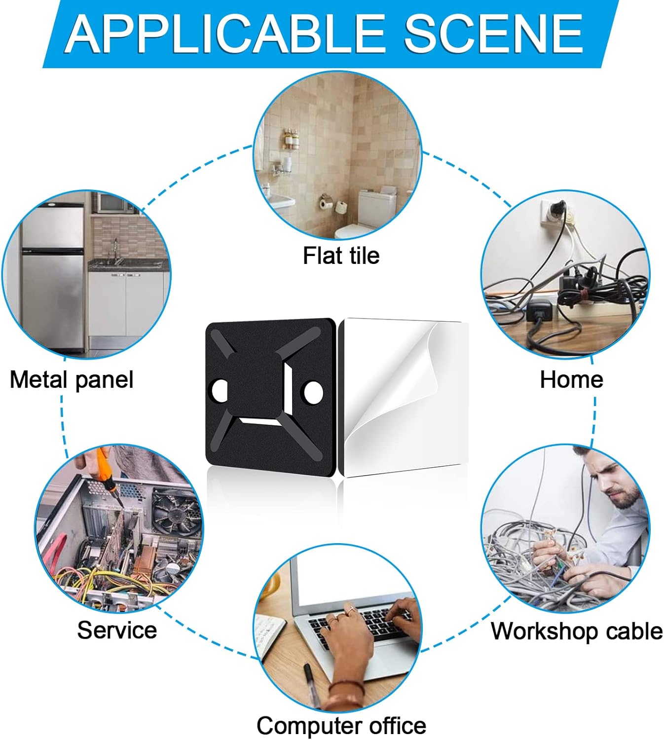 Thumbnail 5 de JatilEr cable tie mounts pack 200