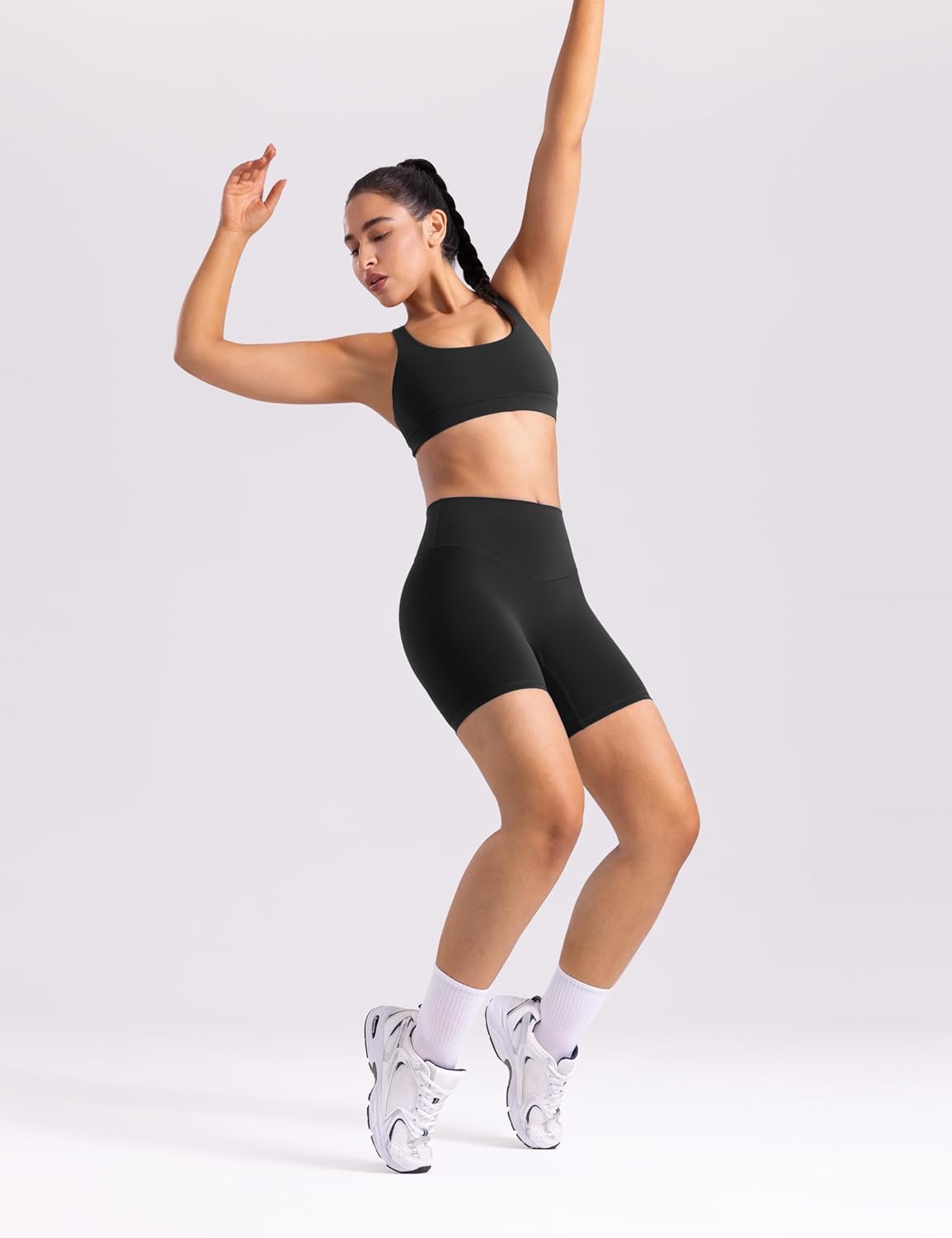 Thumbnail 2 de ENERBLOOM Women’s Biker Shorts (2.5" / 4" / 6") High Waisted No Front Seam Workout Short with Hidden Scrunch