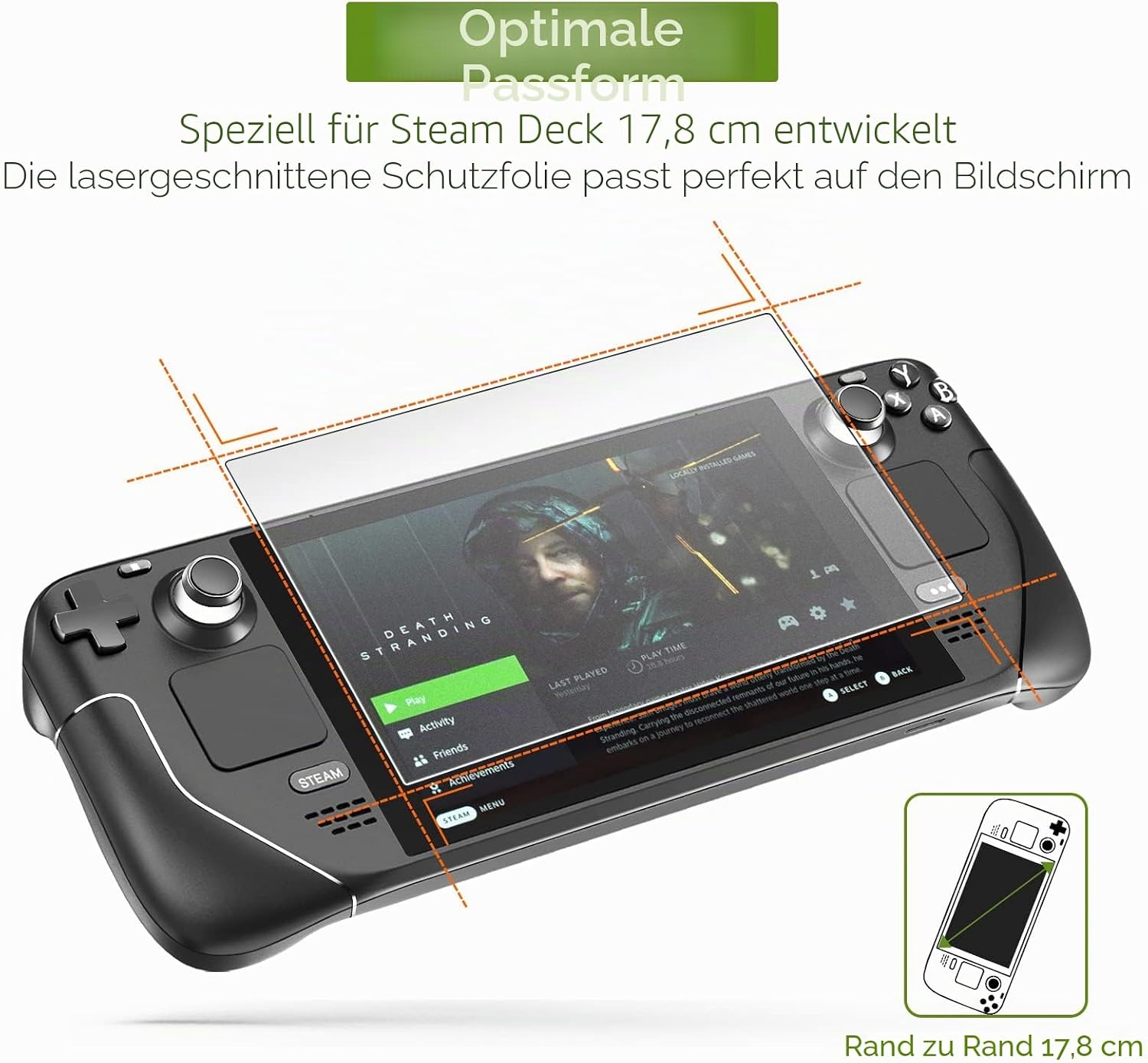 Thumbnail 5 de ivoler Matt Panzerglas für Steam Deck 2 Stück