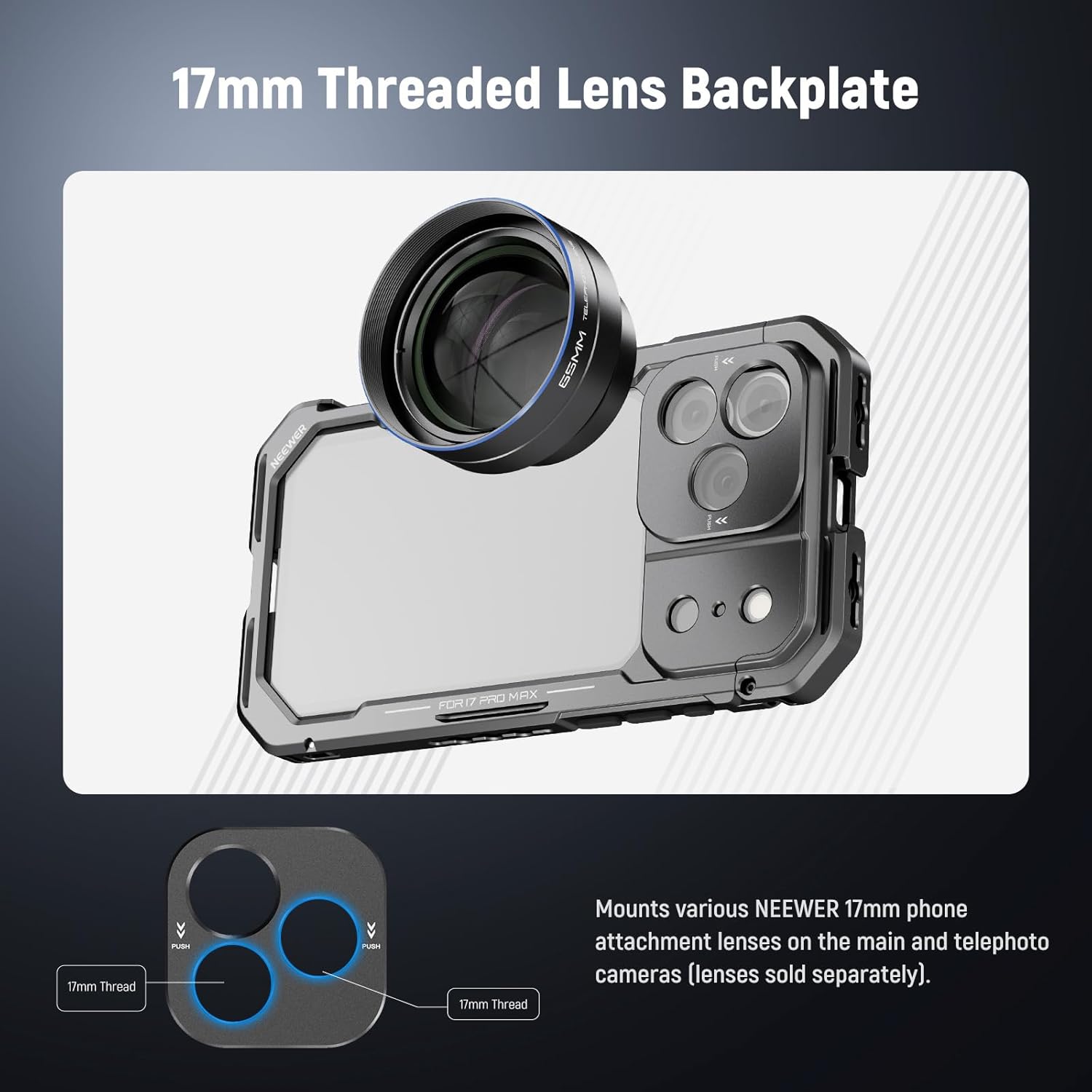 Detalle de NEEWER Phone Cage for iPhone 17 Pro