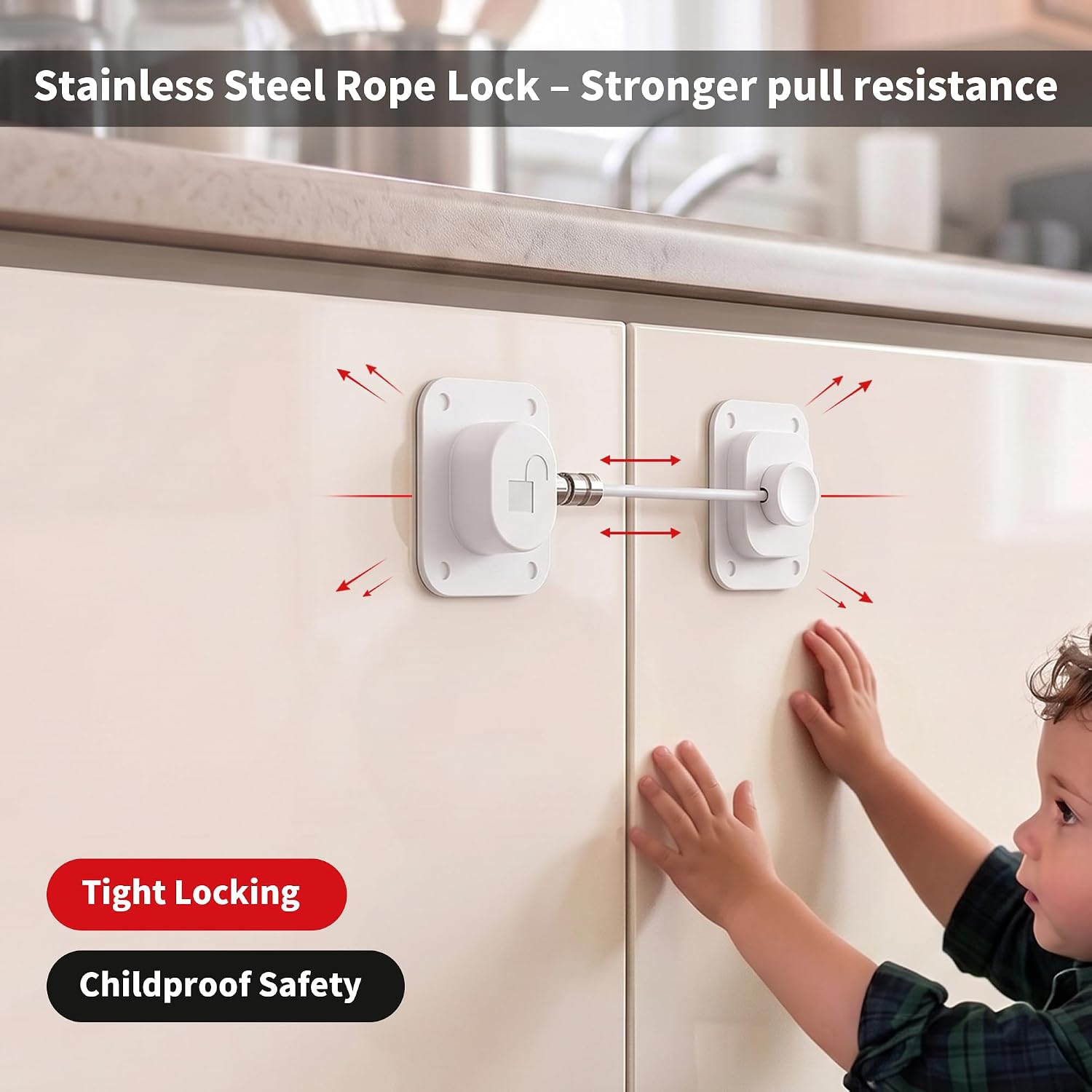 Detalle de RORMGO Magnetic Cabinet Lock, 2-Pack