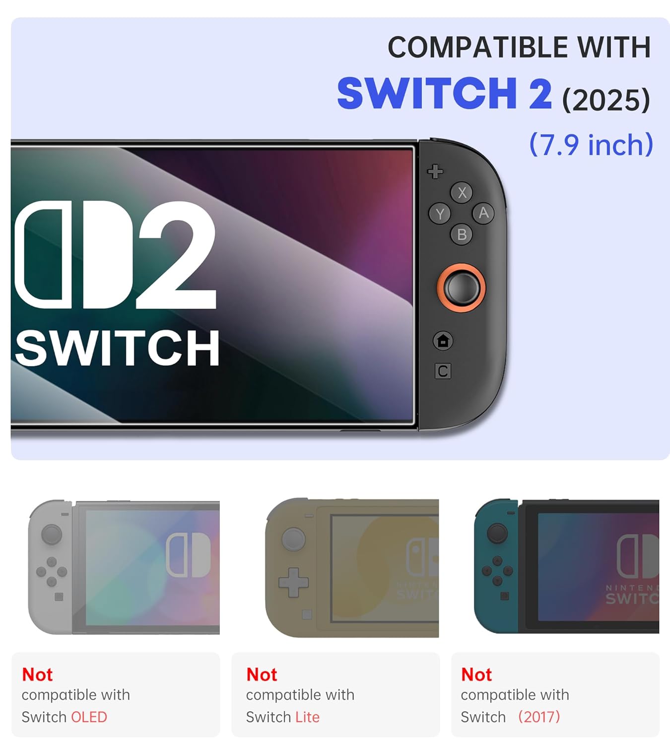 Thumbnail 6 de HASACOOL Panzerglas für Nintendo Switch 2 – 3er Set mit 9H Härte und Montage-Rahmen