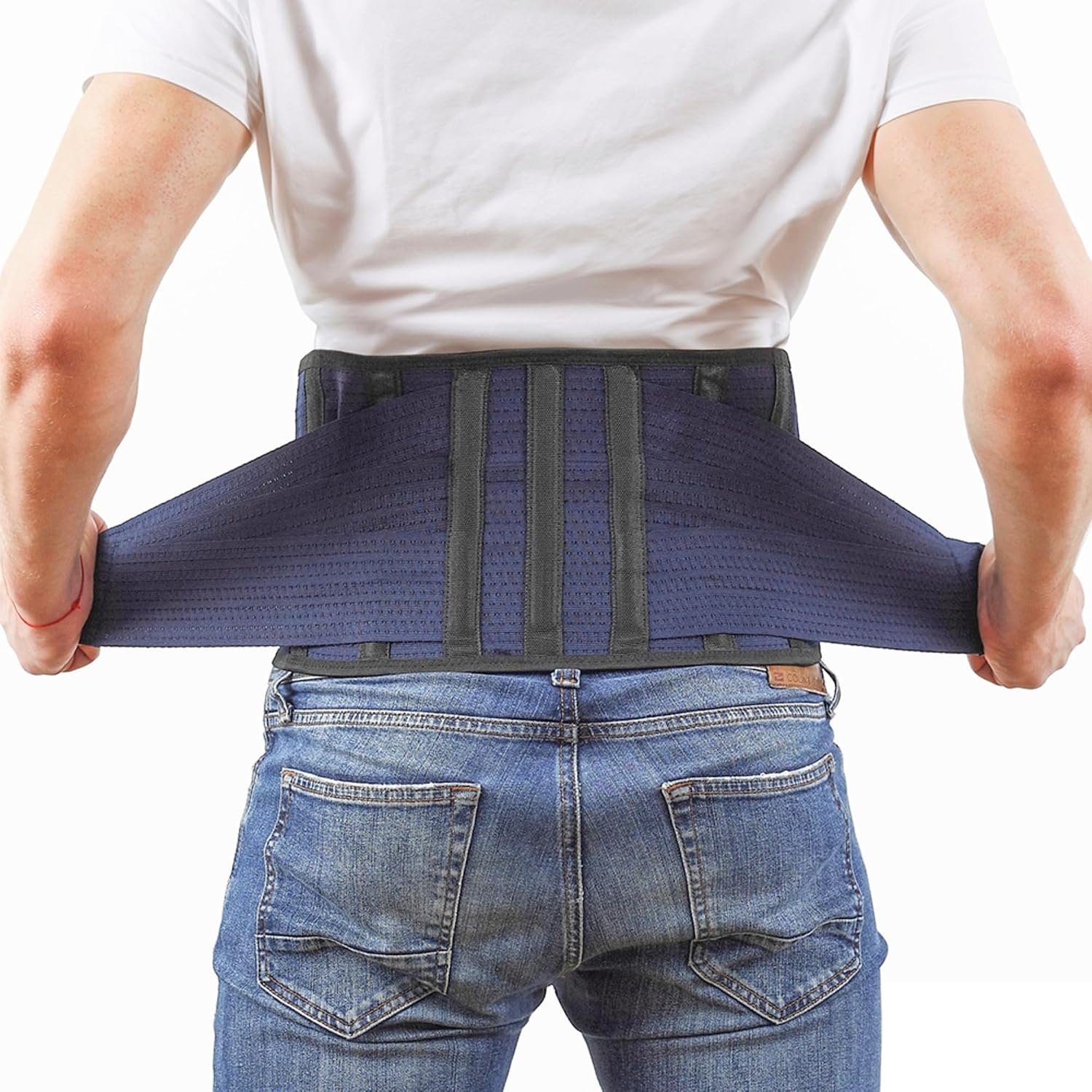 Detalle de AVESTON AVE-DI-2016 Lower Back Brace, Medium, Breathable 6-Rib Support Belt