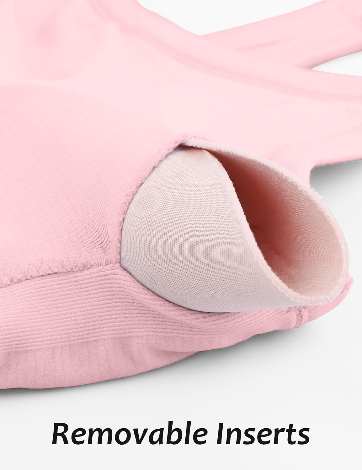 Detalle 2 de MathCat Racerback Tank Top for Women, Seamless with Built-In Bra