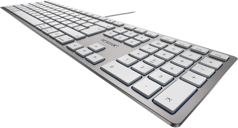Detalle de CHERRY KC 6000 Slim for Mac (JK-1610DE-1) – srebrna klawiatura USB-A