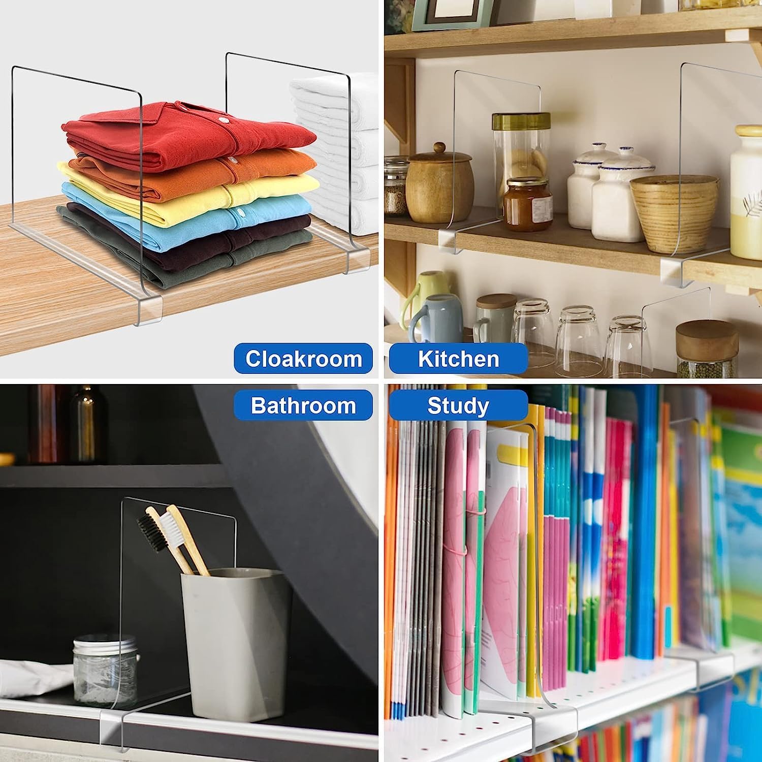 Detalle 2 de Acrylic Shelf Dividers for Closet Organization