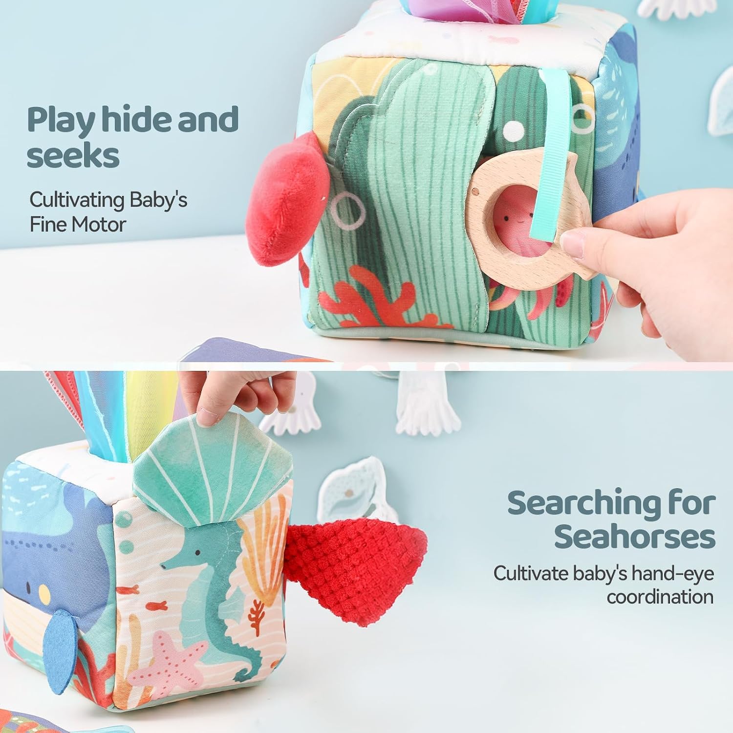 Thumbnail 2 de Wooden Teether tissue box toy 6-12 months