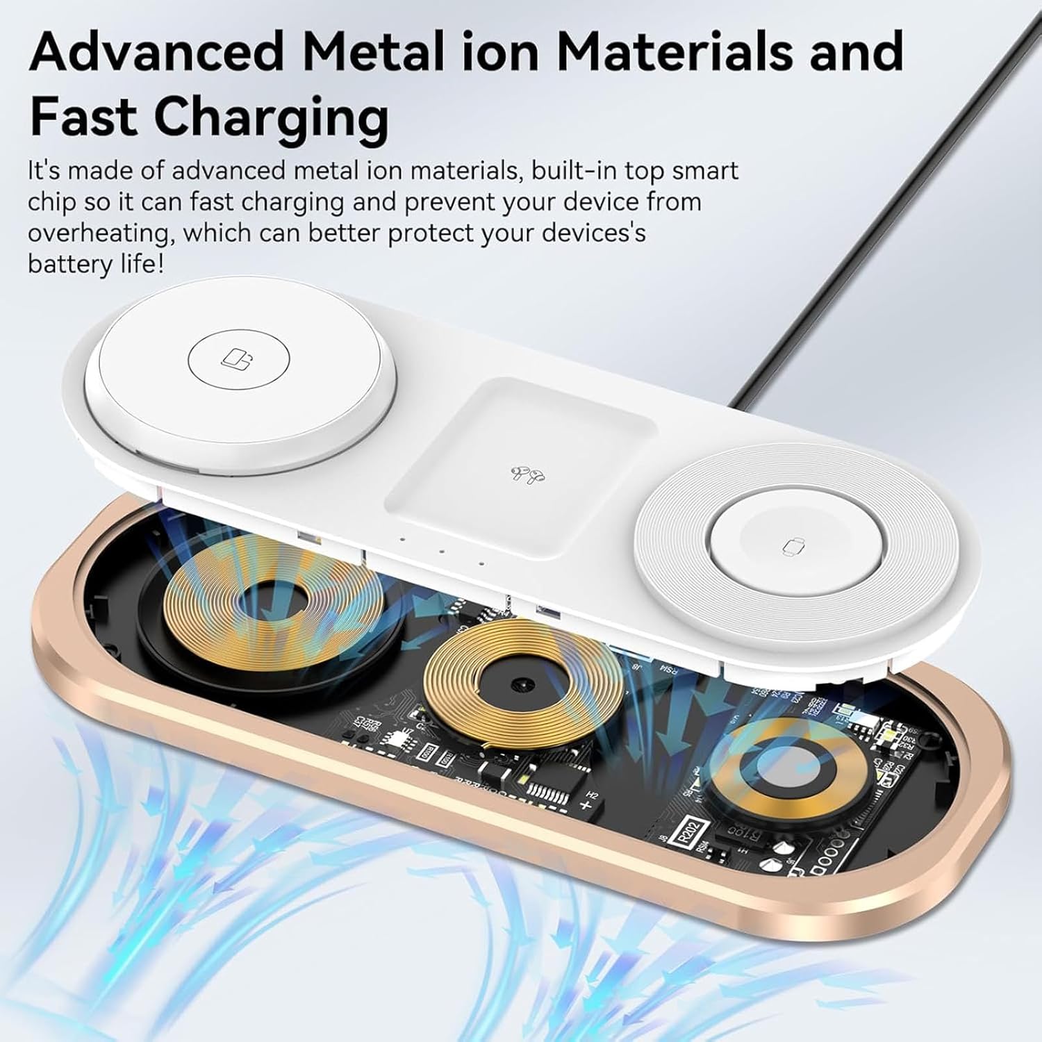 Thumbnail 5 de 3 in 1 Fast Wireless Charger Stand for iPhone