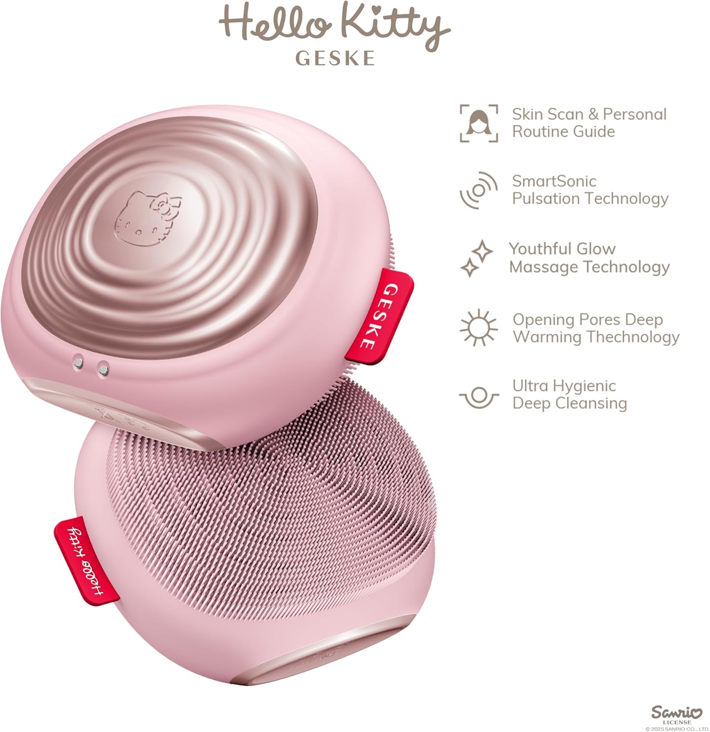 Thumbnail 3 de GESKE x Hello Kitty SmartAppGuided Thermo Facial Brush 5 in 1