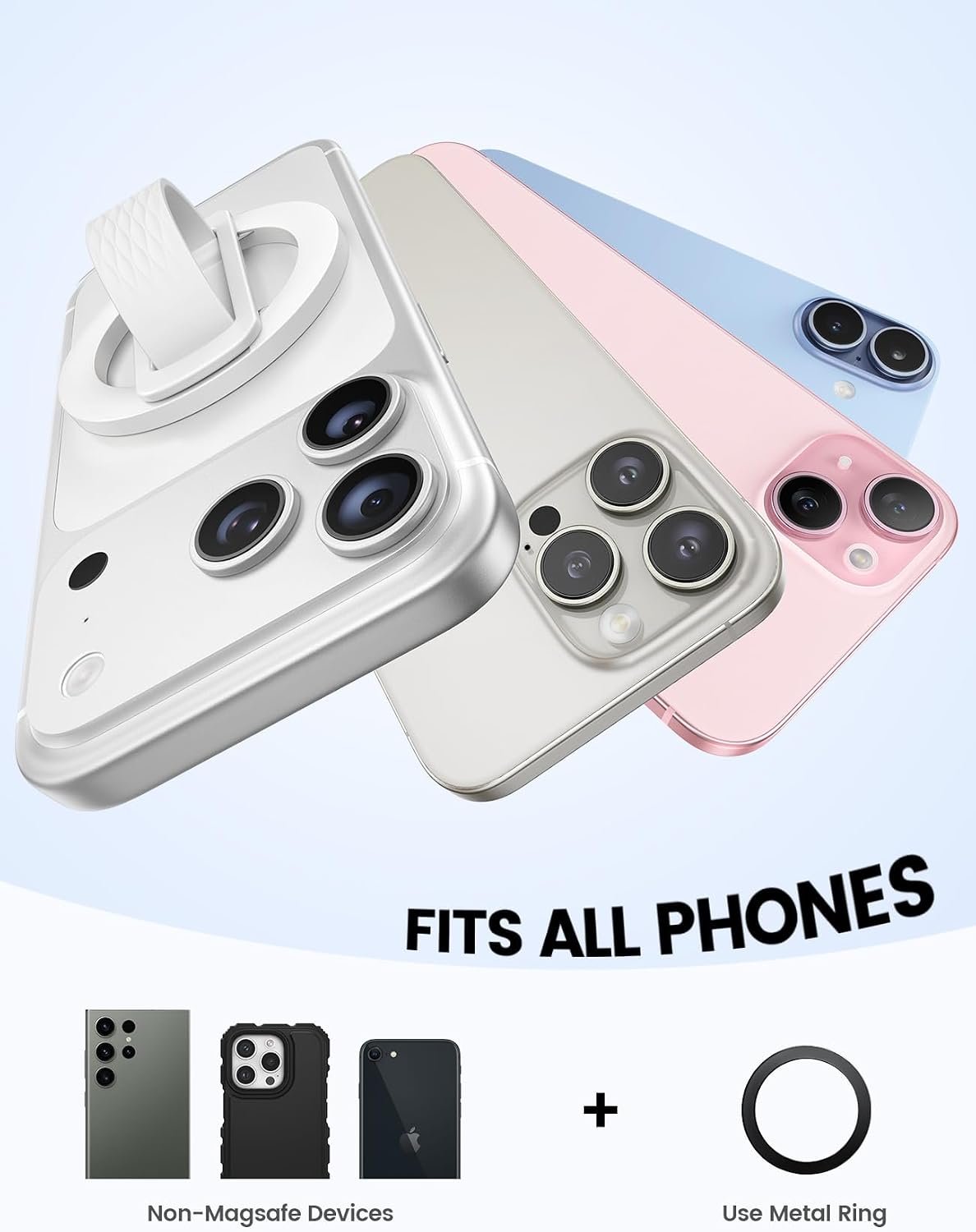 Detalle 1 de Lamicall Magnetic Phone Grip with Silicone Loop