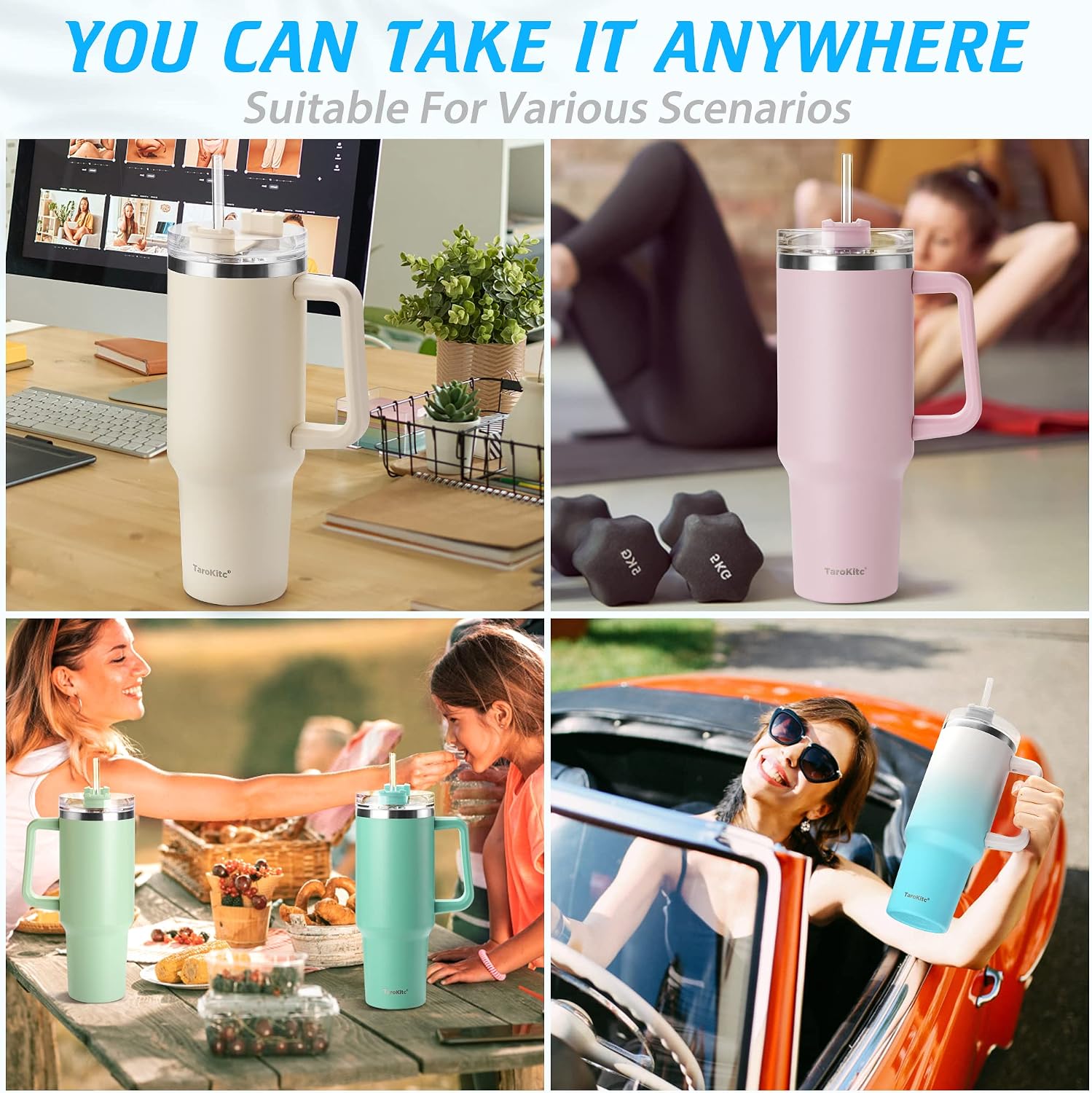 Thumbnail 6 de TaroKitc Insulated Tumbler, 40 oz