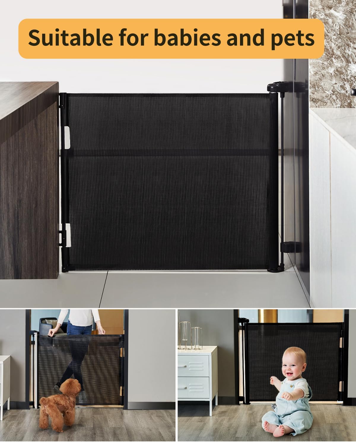 Thumbnail 5 de dearlomum Retractable Baby Gate 86cm Tall