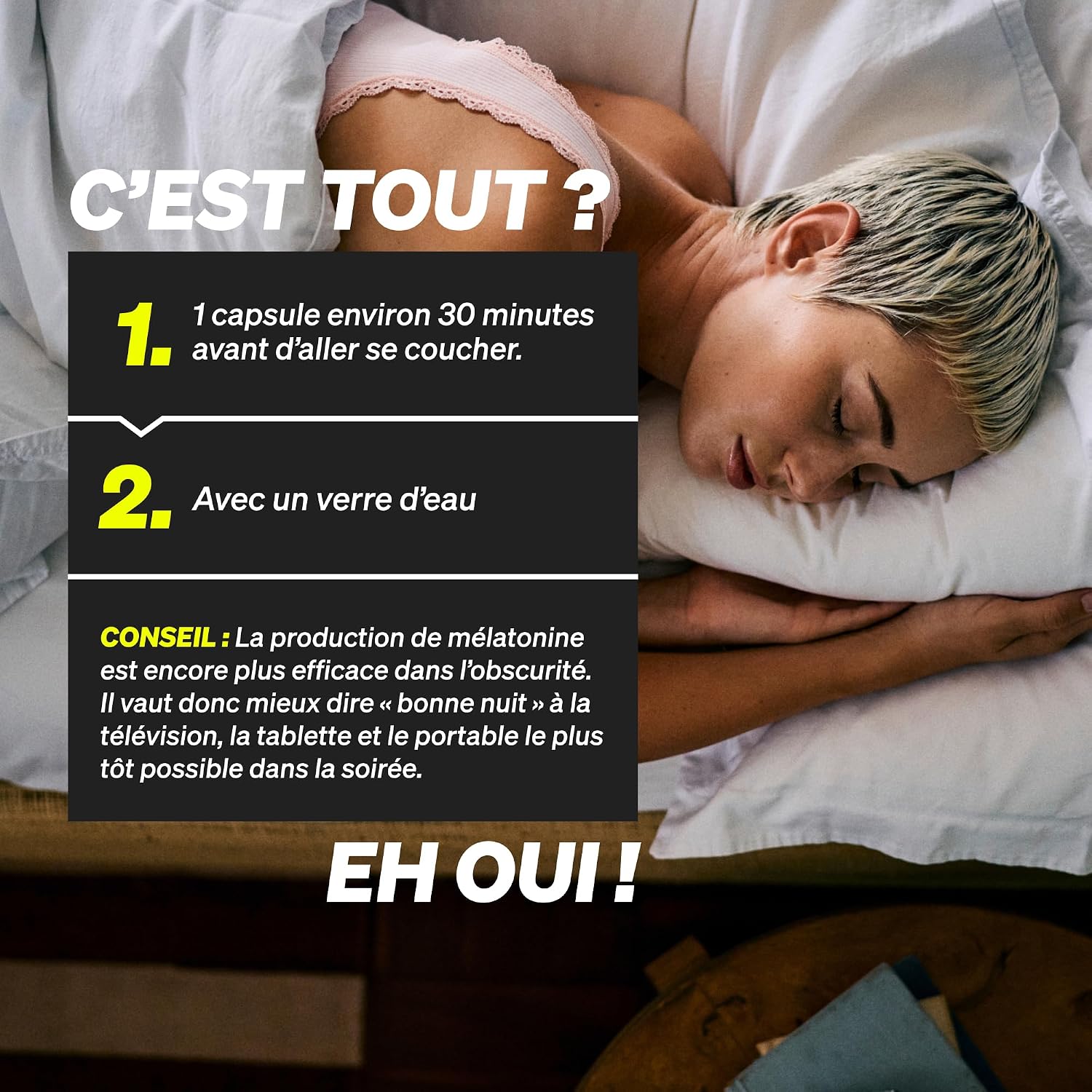 Thumbnail 4 de L-Tryptophane 500 mg en gélules végétales – 240 capsules pour favoriser un sommeil plus serein