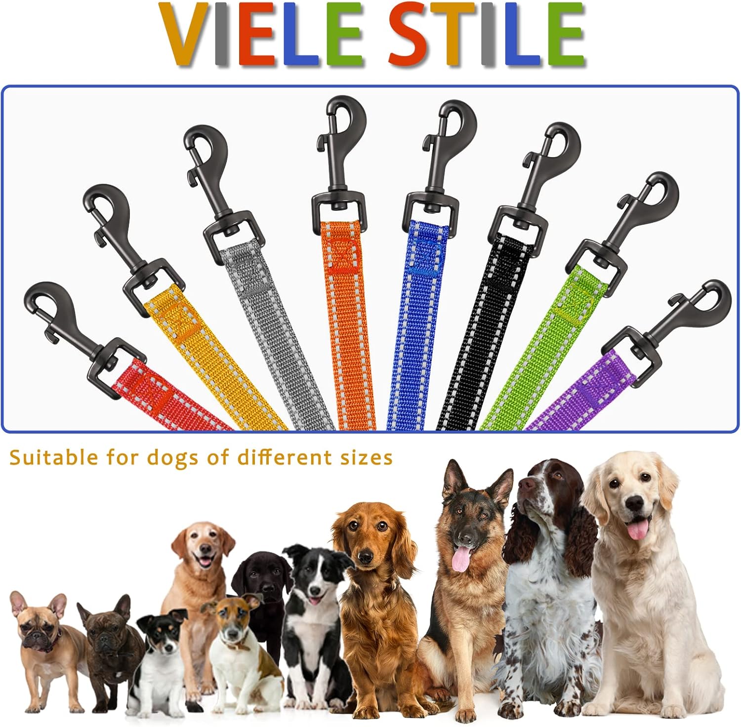 Thumbnail 6 de COMSLE Long Leads for Dog Training – strong extra long nylon training leash (3m to 20m)